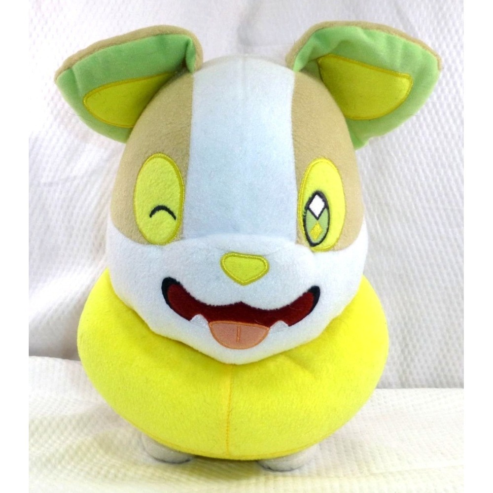 Yamper Pokemon Winking Plush Toy - 8" Stuffed Animal Dog Yellow Collar *NO TAG